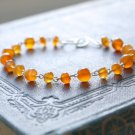 Carnelian Round 4-4.5mm Smooth beads adjustable stacking bracelet