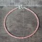 Cherry Quartz Round 3mm Smooth beads adjustable stacking bracelet