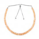 Citrine Rondelle 3-4mm Faceted beads adjustable stacking bracelet