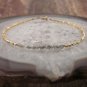 Diamond Quartz Fancy 2mm Uncut beads adjustable stacking bracelet