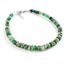 Emarald Rondelle 3-6mm Faceted beads adjustable stacking bracelet