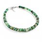 Emarald Rondelle 3-6mm Faceted beads adjustable stacking bracelet