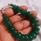 Emerald Rondelle 4-10mm Smooth beads adjustable stacking bracelet
