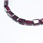 Garnet Rectangle 5X7mm Faceted beads adjustable stacking bracelet
