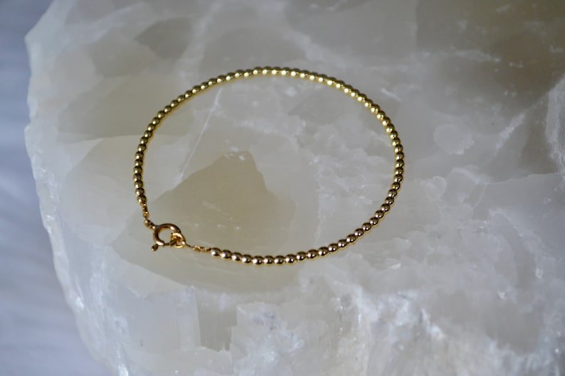 Gold Hematite Round 2mm Smooth beads adjustable stacking bracelet