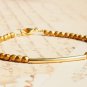 Golden Pyrite Drum 4mm Faceted beads adjustable stacking bracelet