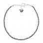 Hematite Round 2-2.5mm Faceted beads adjustable stacking bracelet