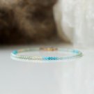 Multi Apatite Round 2mm Smooth beads adjustable stacking bracelet