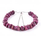 Ruby Nugget Tumble 7-9mm Rough beads adjustable stacking bracelet