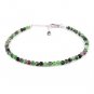 Ruby Zoisite Round 3mm Faceted beads adjustable stacking bracelet
