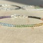 7 Stone Chakra Round 2mm Smooth beads adjustable stacking bracelet