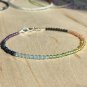 7 Stone Chakra Round 2mm Smooth beads adjustable stacking bracelet