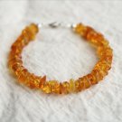 Amber Nugget Chips 5-7mm Smooth beads adjustable stacking bracelet