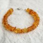 Amber Nugget Chips 5-7mm Smooth beads adjustable stacking bracelet