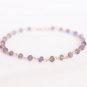 Amethyst Rondelle 2-3mm Faceted beads adjustable stacking bracelet