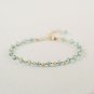 Blue Topaz Rondelle 3mm Faceted beads adjustable stacking bracelet