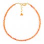 Carnelian Round 2-2.5mm Faceted beads adjustable stacking bracelet