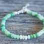 Chrysoprase Rondelle 4mm Smooth beads adjustable stacking bracelet
