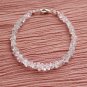 Clear Quartz Fancy 2-3mm Smooth beads adjustable stacking bracelet