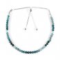 Grandidierite Round 3mm Faceted beads adjustable stacking bracelet