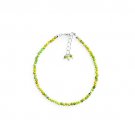 Green Opal  Round 2.5mm Faceted beads adjustable stacking bracelet