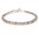 Labradorite Button 3-4mm Smooth beads adjustable stacking bracelet