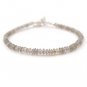 Labradorite Button 3-4mm Smooth beads adjustable stacking bracelet