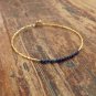 Lapis Lazuli Round 2.5mm Smooth beads adjustable stacking bracelet