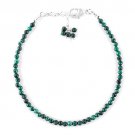 Malachite Round 2-2.5mm Faceted beads adjustable stacking bracelet