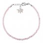 Morganite Round 2-2.5mm Faceted beads adjustable stacking bracelet