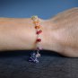 Multi Gemstone Round 4mm Smooth beads adjustable stacking bracelet