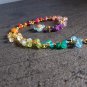 Multi Gemstone Drop 3mm Faceted beads adjustable stacking bracelet
