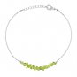 Peridot Uncut Chips 3-4mm Rough beads adjustable stacking bracelet