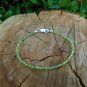 Peridot Quartz Round 4mm Smooth beads adjustable stacking bracelet