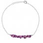 Amethyst Uncut Chips 3-4mm Rough beads adjustable stacking bracelet