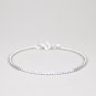 Blue Chalcedony Round 2mm Smooth beads adjustable stacking bracelet