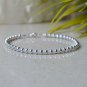 Blue Lace Agate Round 2mm Smooth beads adjustable stacking bracelet