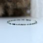 Blue Tourmaline Round 2mm Smooth beads adjustable stacking bracelet