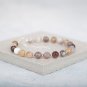 Botswana Agate Round 8mm Faceted beads adjustable stacking bracelet