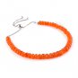 Carnelian Rondelle 4-5mm Faceted beads adjustable stacking bracelet