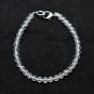 Crystal Quartz Round 4mm Faceted beads adjustable stacking bracelet