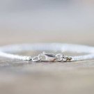 Crystal Quartz Round 2mm Faceted beads adjustable stacking bracelet