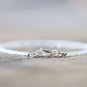 Crystal Quartz Round 2mm Faceted beads adjustable stacking bracelet