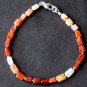 Fire Opal Rectangle 4x6mm Smooth beads adjustable stacking bracelet