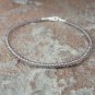 Gray Moonstone Round 2mm Faceted beads adjustable stacking bracelet