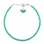 Green Onyx Round 2-2.5mm Faceted beads adjustable stacking bracelet