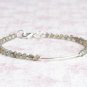 Labradorite Rondelle 3mm Faceted beads adjustable stacking bracelet
