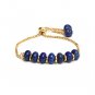 Lapis Lazuli Rondelle 6mm Smooth beads adjustable stacking bracelet