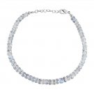 Moonstone Rondelle 3-4mm Faceted beads adjustable stacking bracelet