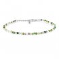 Moss Agate Round 2-2.5mm Faceted beads adjustable stacking bracelet